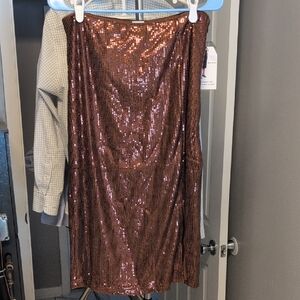 Time and Tru Shimmering Sequin Skirt